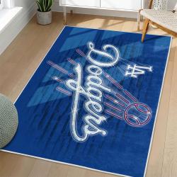 MLB Los Angeles Dodgers Area Rug Non-Slip Baseball Carpet Home Decor Gift Idea For Fans LAD108
