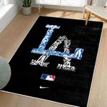mlb los angeles dodgers area rug non slip baseball carpet home decor gift idea for fans living room lad11