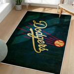 mlb los angeles dodgers area rug non slip baseball carpet home decor gift idea for fans living room lad110