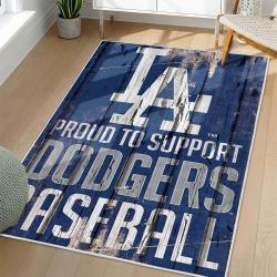 MLB Los Angeles Dodgers Area Rug Non-Slip Baseball Carpet Home Decor Gift Idea For Fans LAD111