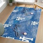 mlb los angeles dodgers area rug non slip baseball carpet home decor gift idea for fans living room lad112
