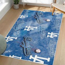 MLB Los Angeles Dodgers Area Rug Non-Slip Baseball Carpet Home Decor Gift Idea For Fans LAD112