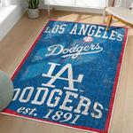 mlb los angeles dodgers area rug non slip baseball carpet home decor gift idea for fans living room lad113