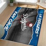 mlb los angeles dodgers area rug non slip baseball carpet home decor gift idea for fans living room lad12