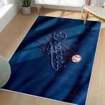mlb los angeles dodgers area rug non slip baseball carpet home decor gift idea for fans living room lad124