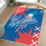 mlb los angeles dodgers area rug non slip baseball carpet home decor gift idea for fans living room lad126
