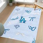 mlb los angeles dodgers area rug non slip baseball carpet home decor gift idea for fans living room lad129