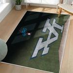 mlb los angeles dodgers area rug non slip baseball carpet home decor gift idea for fans living room lad131