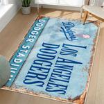 mlb los angeles dodgers area rug non slip baseball carpet home decor gift idea for fans living room lad145