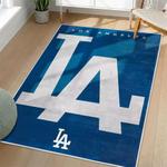 mlb los angeles dodgers area rug non slip baseball carpet home decor gift idea for fans living room lad146