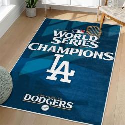 MLB Los Angeles Dodgers Area Rug Non-Slip Baseball Carpet Home Decor Gift Idea For Fans LAD147