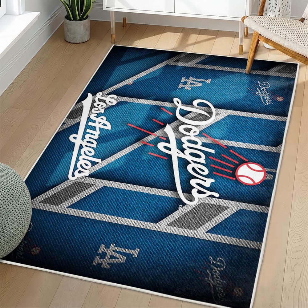 MLB Los Angeles Dodgers Area Rug Non-Slip Baseball Carpet Home Decor Gift Idea For Fans LAD150 mlb los angeles dodgers area rug non slip baseball carpet home decor gift idea for fans living room lad150