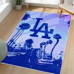 mlb los angeles dodgers area rug non slip baseball carpet home decor gift idea for fans living room lad153