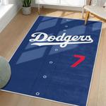 mlb los angeles dodgers area rug non slip baseball carpet home decor gift idea for fans living room lad156