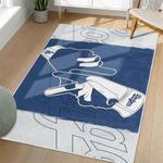 mlb los angeles dodgers area rug non slip baseball carpet home decor gift idea for fans living room lad159