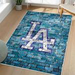 mlb los angeles dodgers area rug non slip baseball carpet home decor gift idea for fans living room lad16