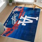 mlb los angeles dodgers area rug non slip baseball carpet home decor gift idea for fans living room lad162