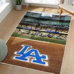 mlb los angeles dodgers area rug non slip baseball carpet home decor gift idea for fans living room lad166