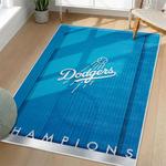 mlb los angeles dodgers area rug non slip baseball carpet home decor gift idea for fans living room lad17