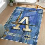 mlb los angeles dodgers area rug non slip baseball carpet home decor gift idea for fans living room lad170