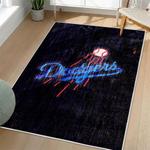 mlb los angeles dodgers area rug non slip baseball carpet home decor gift idea for fans living room lad171
