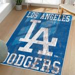 mlb los angeles dodgers area rug non slip baseball carpet home decor gift idea for fans living room lad172