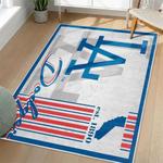 mlb los angeles dodgers area rug non slip baseball carpet home decor gift idea for fans living room lad174
