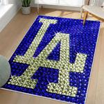 mlb los angeles dodgers area rug non slip baseball carpet home decor gift idea for fans living room lad19