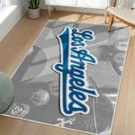 mlb los angeles dodgers area rug non slip baseball carpet home decor gift idea for fans living room lad2