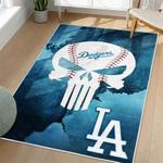mlb los angeles dodgers area rug non slip baseball carpet home decor gift idea for fans living room lad20