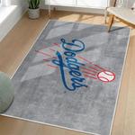 mlb los angeles dodgers area rug non slip baseball carpet home decor gift idea for fans living room lad25