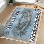 mlb los angeles dodgers area rug non slip baseball carpet home decor gift idea for fans living room lad27