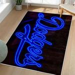 mlb los angeles dodgers area rug non slip baseball carpet home decor gift idea for fans living room lad29