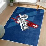 mlb los angeles dodgers area rug non slip baseball carpet home decor gift idea for fans living room lad31
