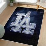 mlb los angeles dodgers area rug non slip baseball carpet home decor gift idea for fans living room lad32