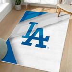 mlb los angeles dodgers area rug non slip baseball carpet home decor gift idea for fans living room lad40