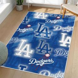 MLB Los Angeles Dodgers Area Rug Non-Slip Baseball Carpet Home Decor Gift Idea For Fans LAD41
