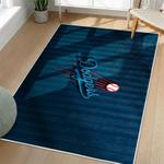 mlb los angeles dodgers area rug non slip baseball carpet home decor gift idea for fans living room lad42