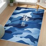 mlb los angeles dodgers area rug non slip baseball carpet home decor gift idea for fans living room lad44