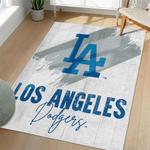 mlb los angeles dodgers area rug non slip baseball carpet home decor gift idea for fans living room lad49