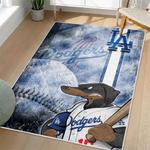 mlb los angeles dodgers area rug non slip baseball carpet home decor gift idea for fans living room lad50
