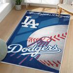 mlb los angeles dodgers area rug non slip baseball carpet home decor gift idea for fans living room lad55
