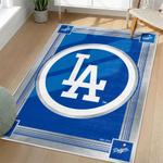 mlb los angeles dodgers area rug non slip baseball carpet home decor gift idea for fans living room lad58