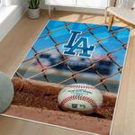 mlb los angeles dodgers area rug non slip baseball carpet home decor gift idea for fans living room lad62