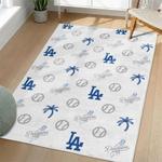 mlb los angeles dodgers area rug non slip baseball carpet home decor gift idea for fans living room lad63
