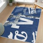 mlb los angeles dodgers area rug non slip baseball carpet home decor gift idea for fans living room lad68