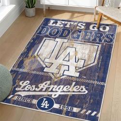MLB Los Angeles Dodgers Area Rug Non-Slip Baseball Carpet Home Decor Gift Idea For Fans LAD7