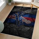 mlb los angeles dodgers area rug non slip baseball carpet home decor gift idea for fans living room lad70