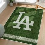 mlb los angeles dodgers area rug non slip baseball carpet home decor gift idea for fans living room lad75