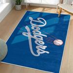mlb los angeles dodgers area rug non slip baseball carpet home decor gift idea for fans living room lad76